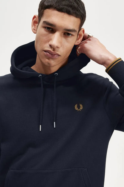 Fred Perry Sudadera Hombre Capucha Azul