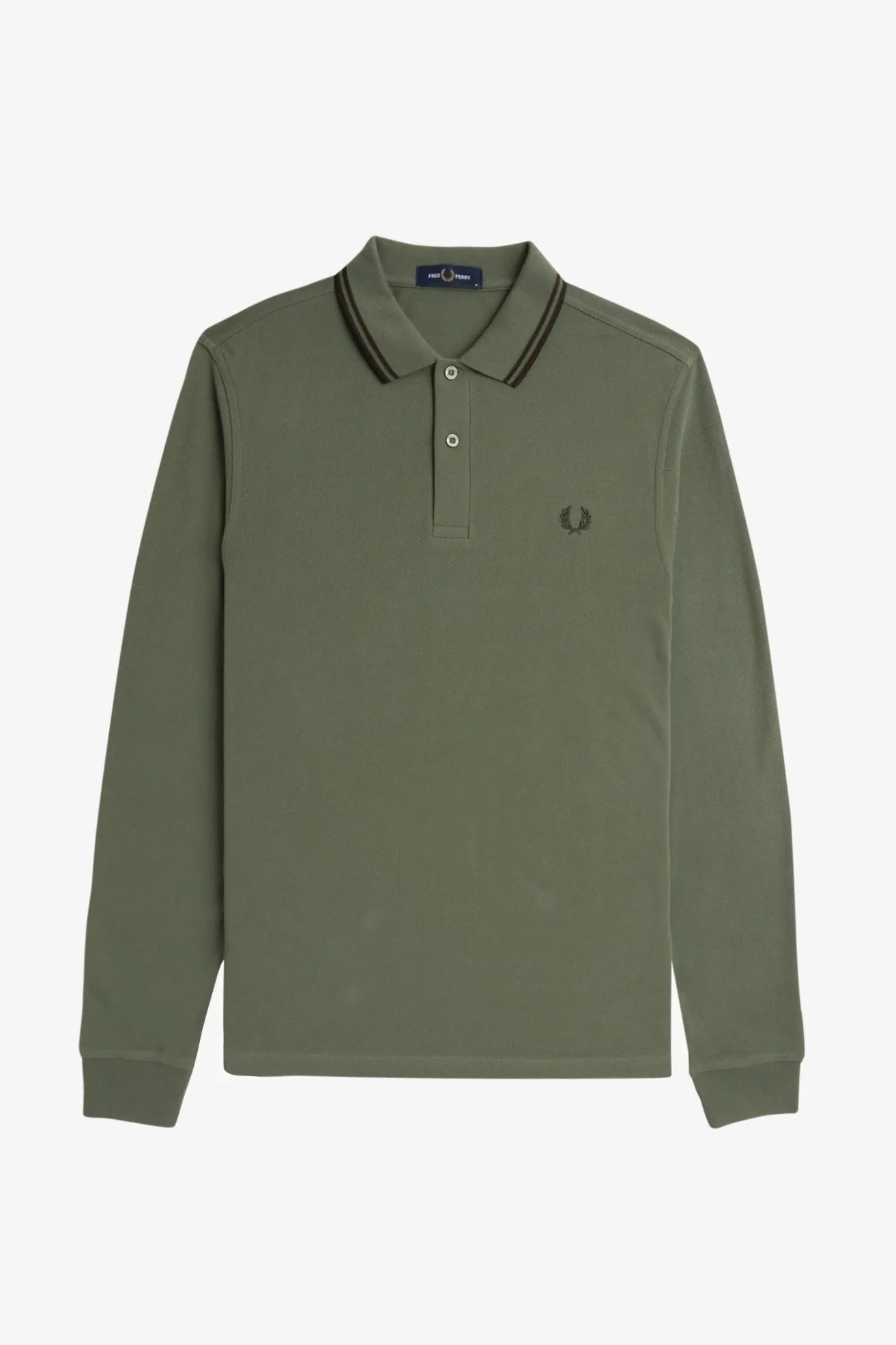 Fred Perry Polo Hombre Manga Larga M3636 Verde W49