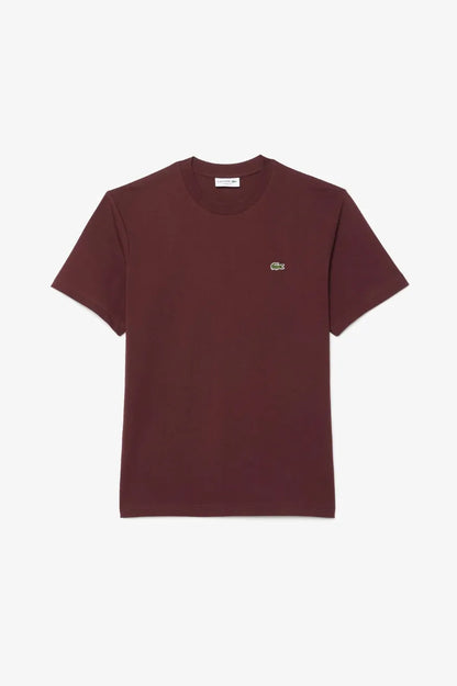 Lacoste Camiseta Hombre Básica Burdeos