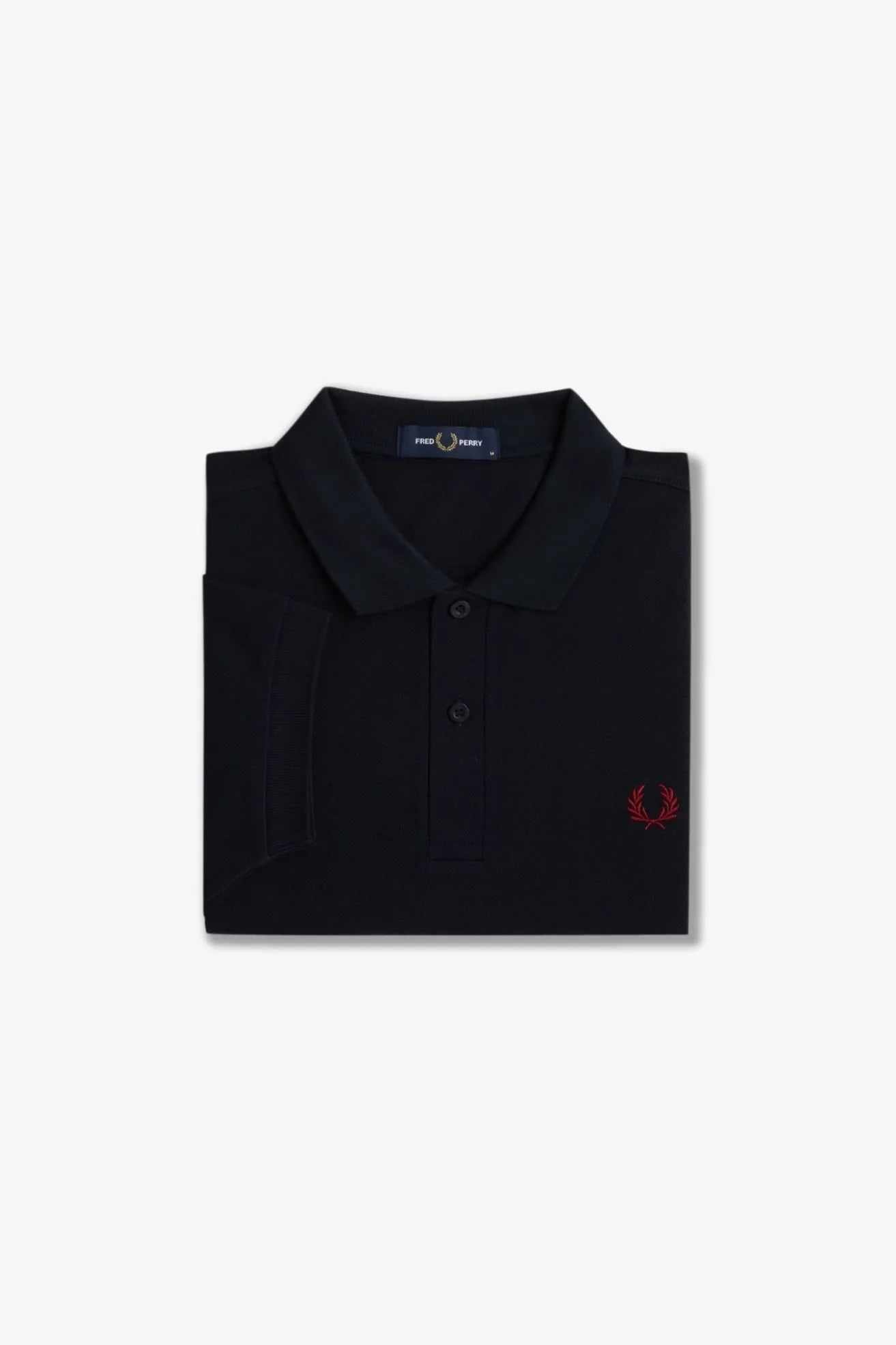 Fred Perry Polo Hombre M6000 Azul Logo Rojo