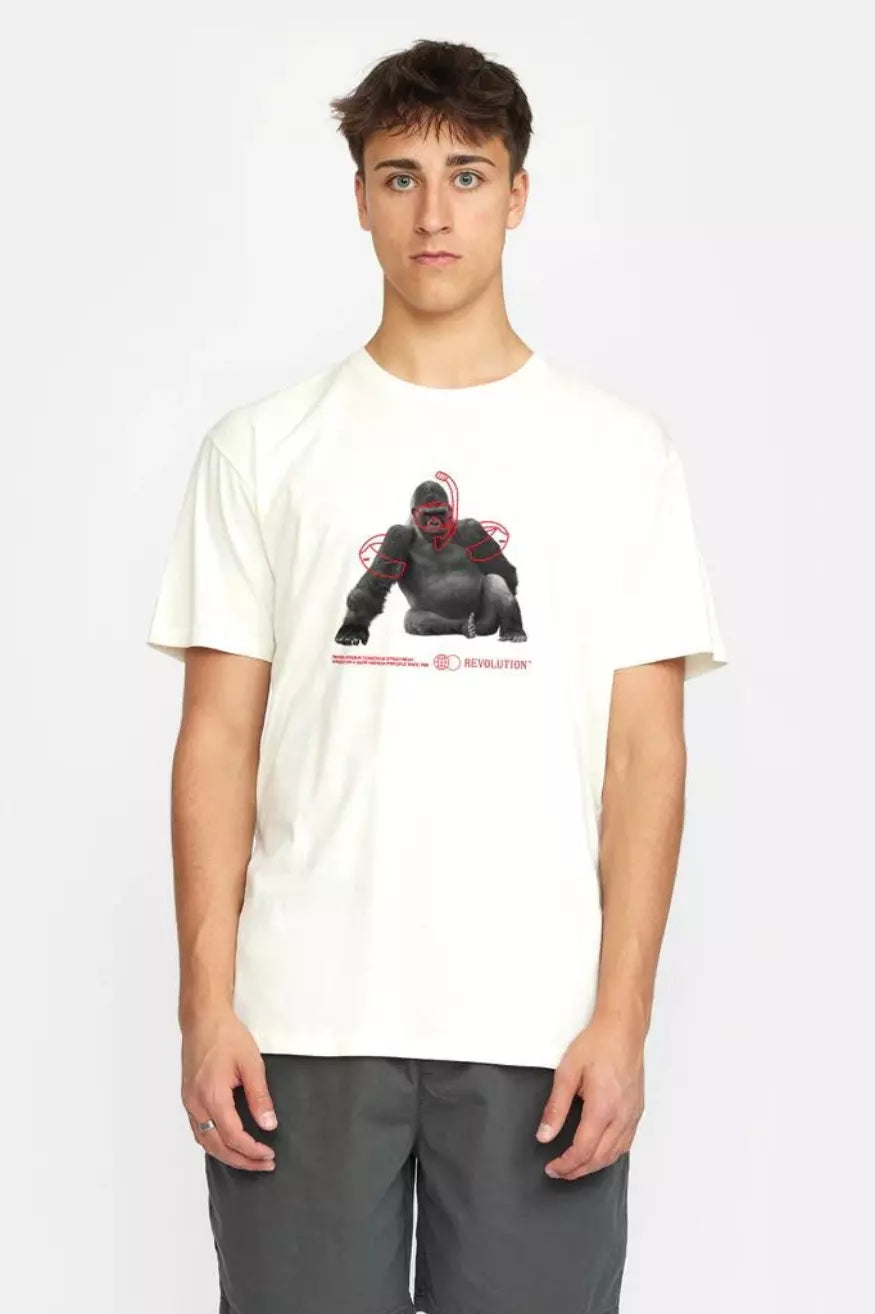 Rvlt Revolution Camiseta Hombre 1371 Gorila Beige