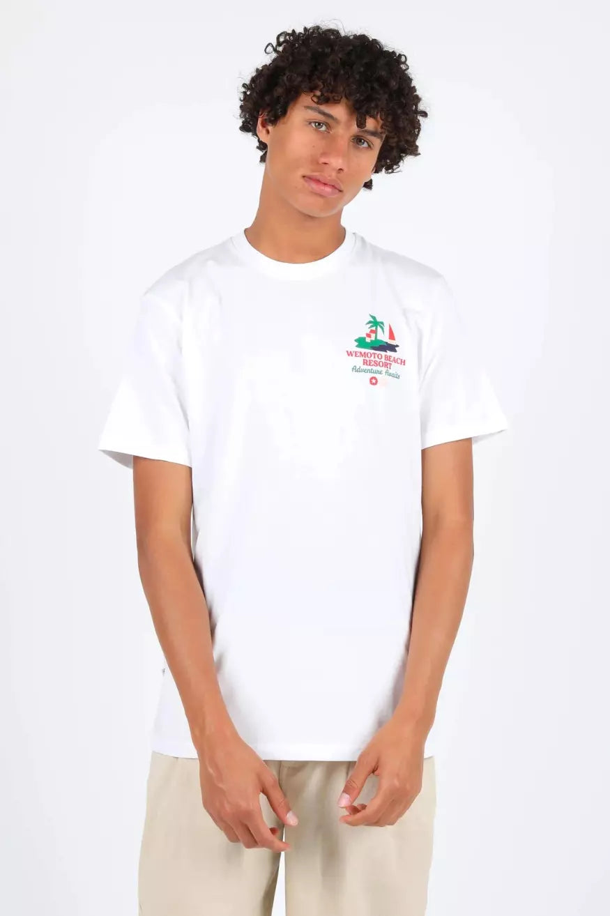 Wemoto Clothing Camiseta Hombre Beach Resort Blanca
