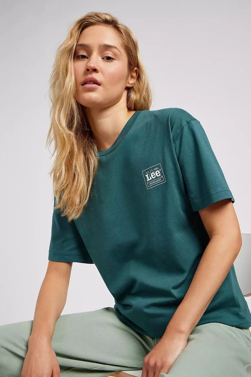 Lee Workwear Camiseta Mujer Oversize Verde