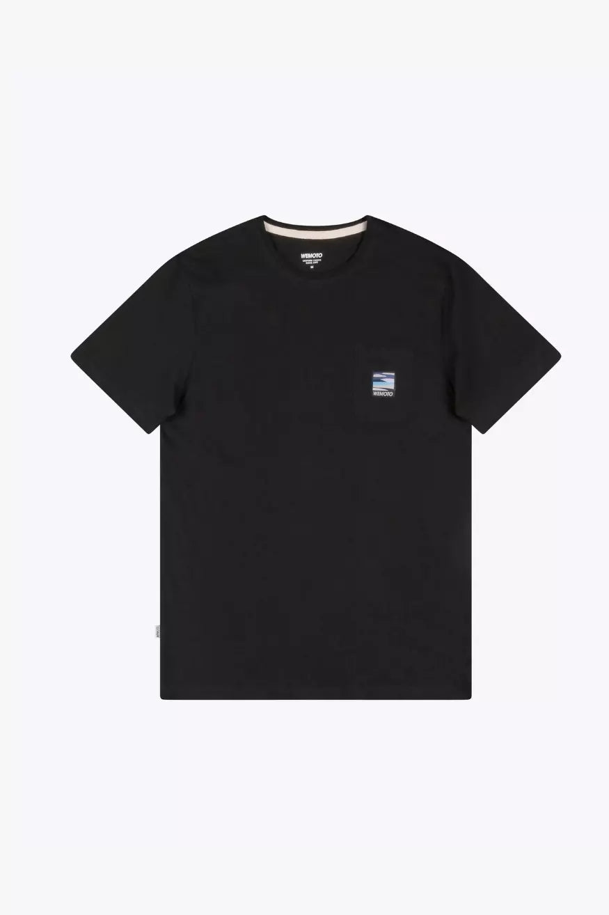 Wemoto Clothing Camiseta Hombre Bolsillo Negra