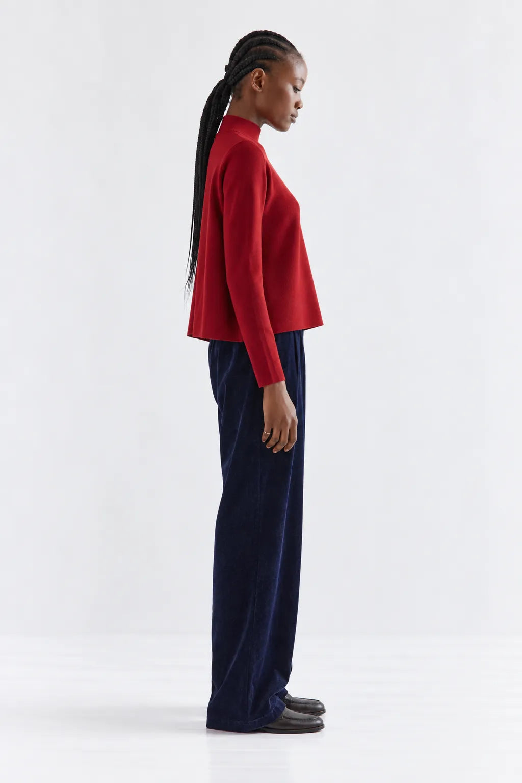 Compañia Fantastica Jersey Mujer Cuello Alto Rojo