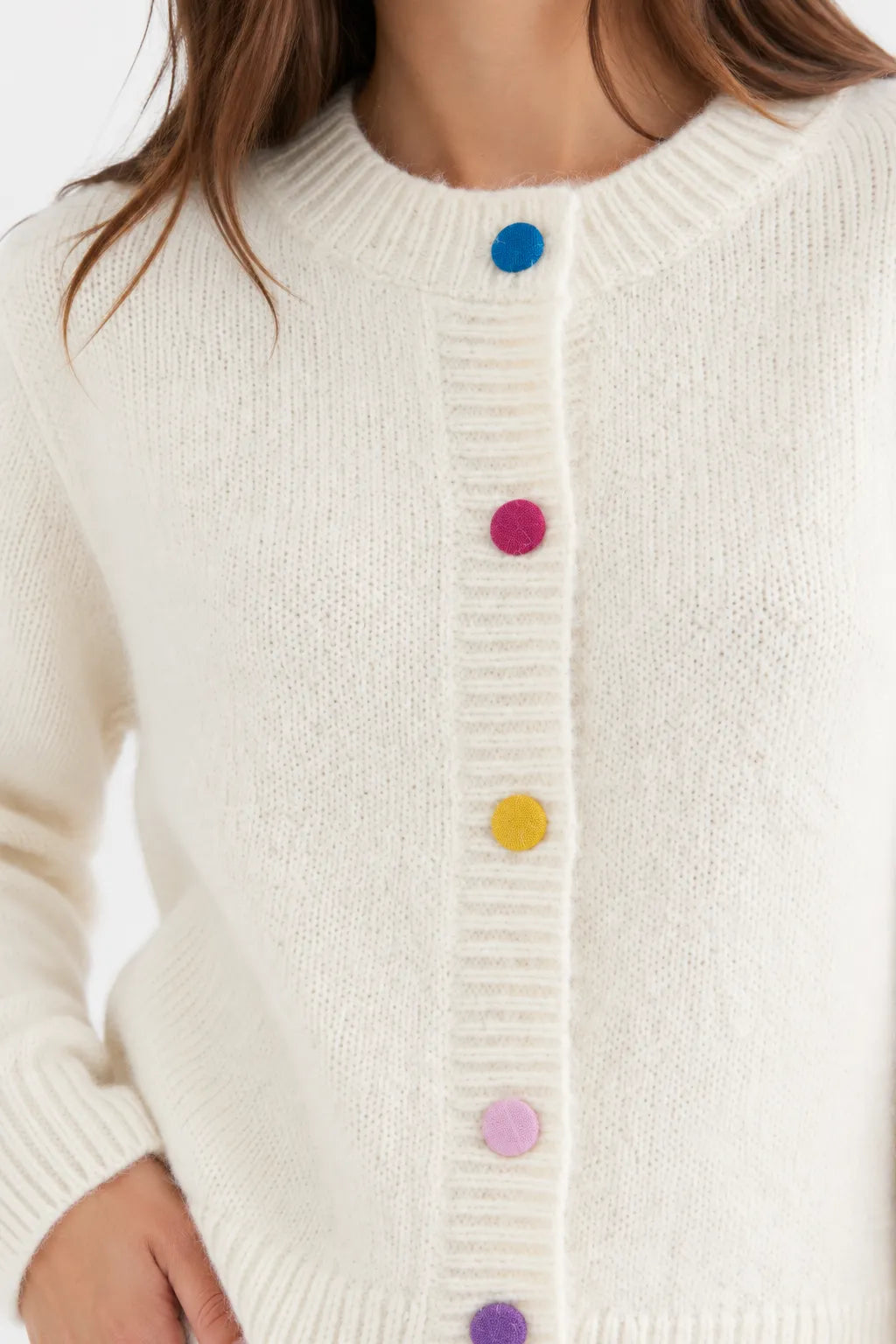 Compañia Fantastica Cardigan Mujer Botones Multicolor