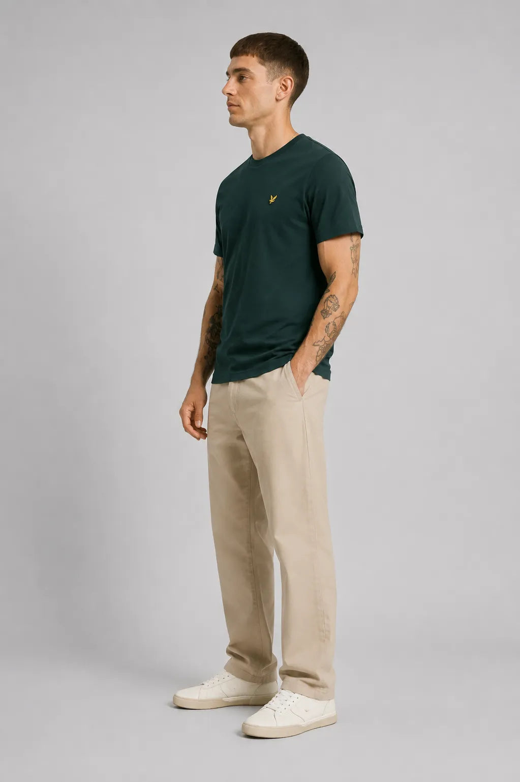 Lyle and Scott Camiseta Hombre Verde Oscuro