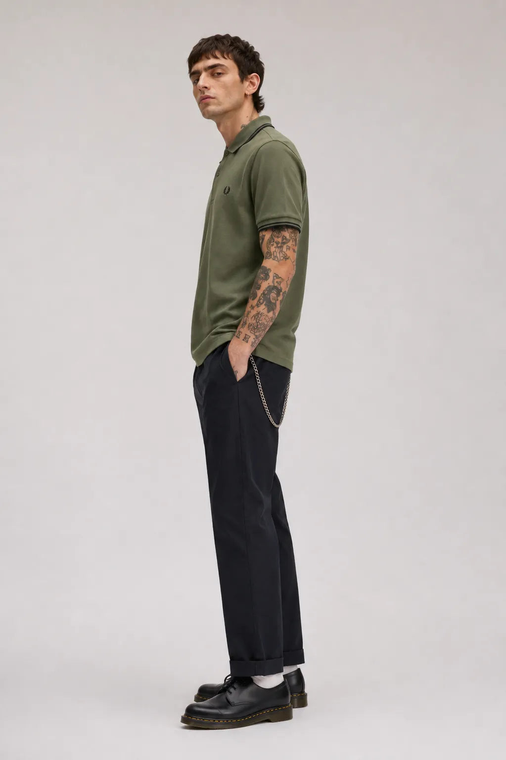 Fred Perry Polo M3600 Hombre Verde Z50 Who killed Bambi?
