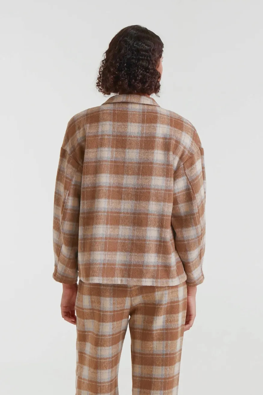 Compañia Fantastica Camisa Mujer Cuadros Beige Who killed Bambi?