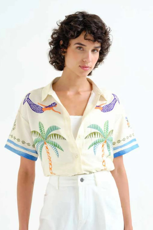 Compañia Fantastica Camisa Mujer Palm & Mermaid Who killed Bambi?