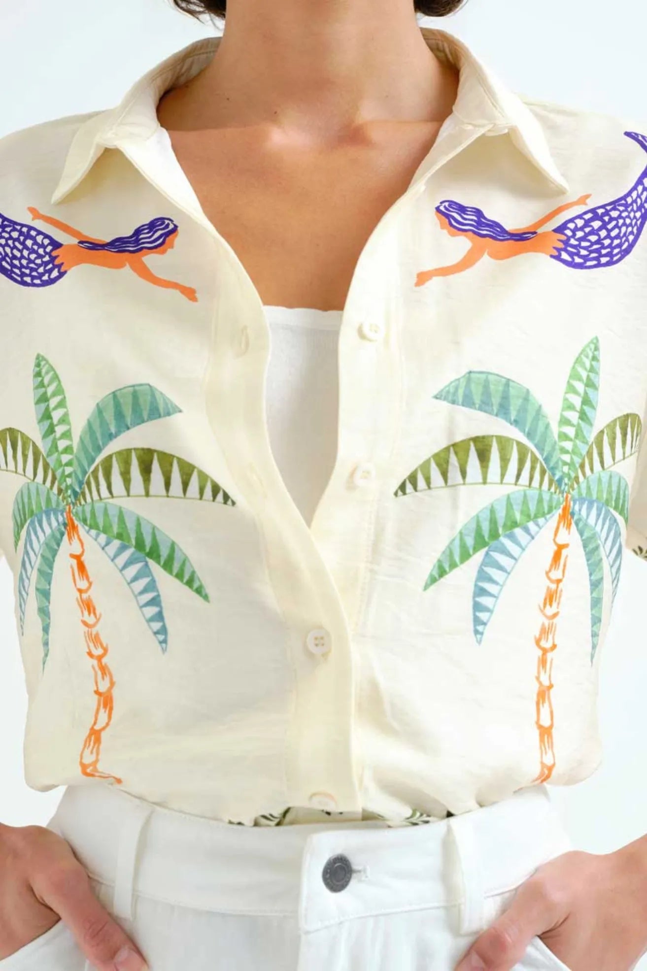 Compañia Fantastica Camisa Mujer Palm & Mermaid Who killed Bambi?