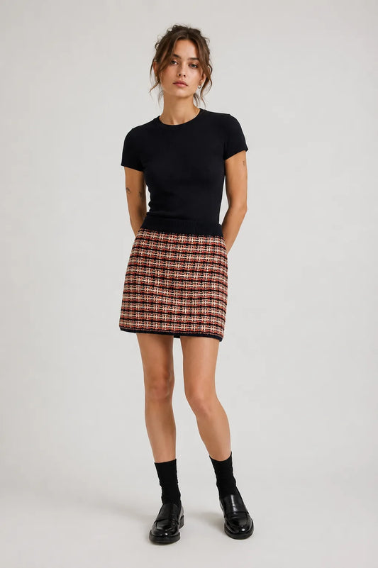 Compañia Fantastica Falda Estampado Cuadros Who killed Bambi?