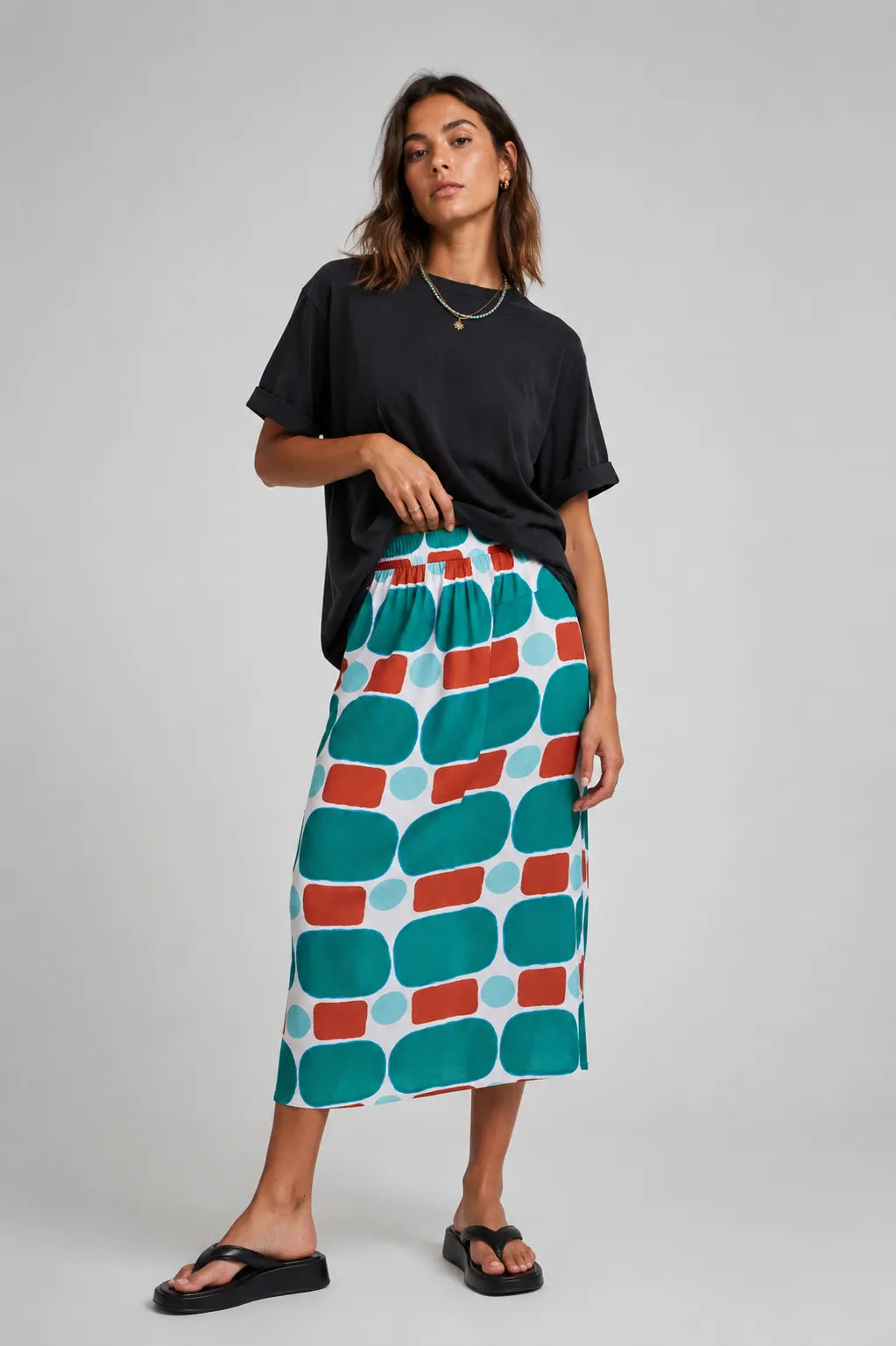 Compañia Fantastica Falda Midi Estampado Pepper Mint Who killed Bambi?