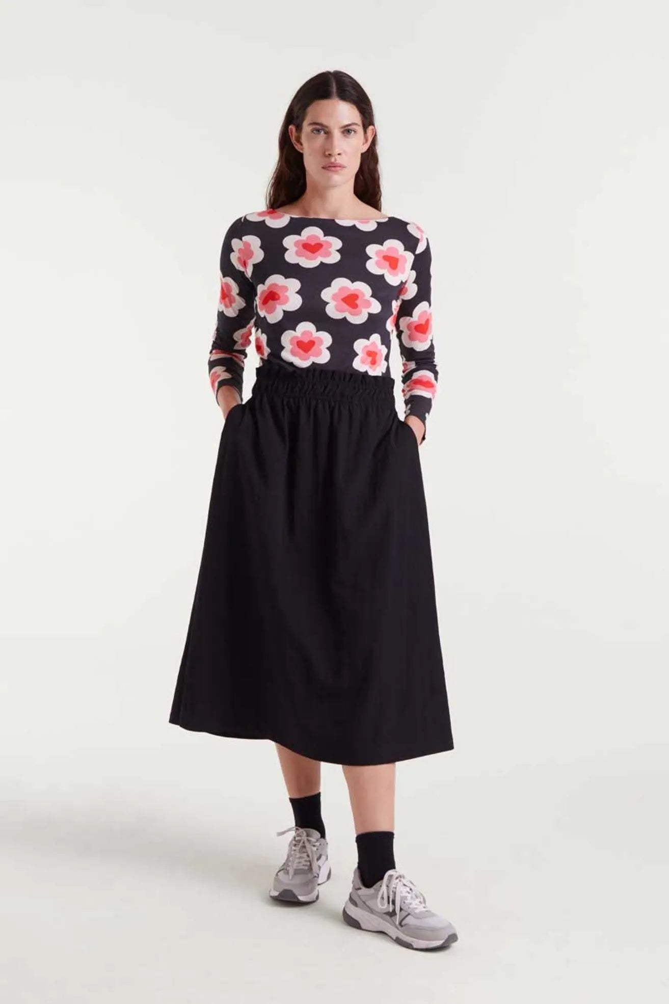 Compañia Fantastica Falda Midi Negra Who killed Bambi?