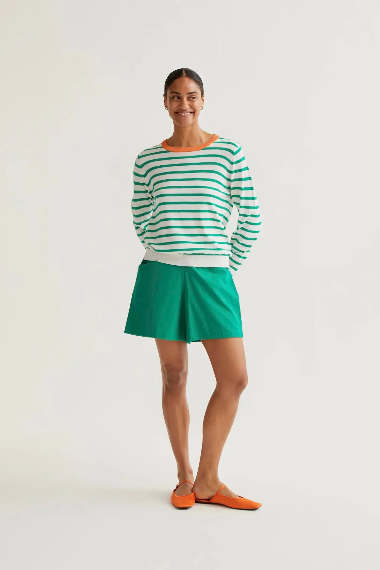 Compañia Fantastica Jersey Mujer Rayas Blanco y Verde Who killed Bambi?