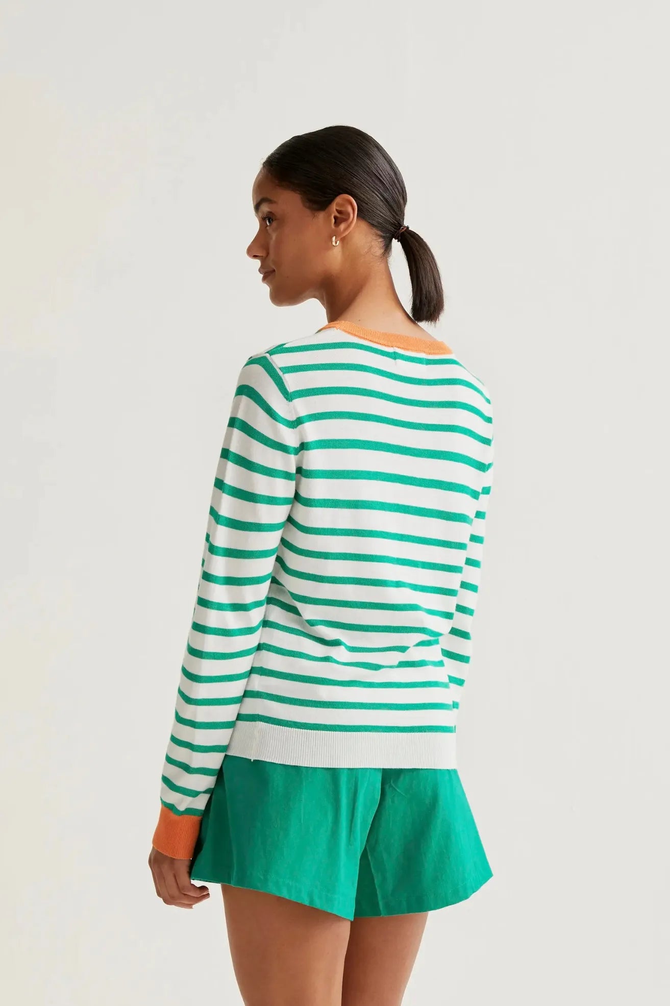Compañia Fantastica Jersey Mujer Rayas Blanco y Verde Who killed Bambi?