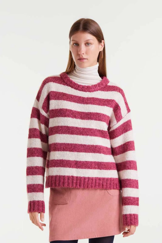 Compañia Fantastica Jersey Rayas Blanco / Fucsia Who killed Bambi?