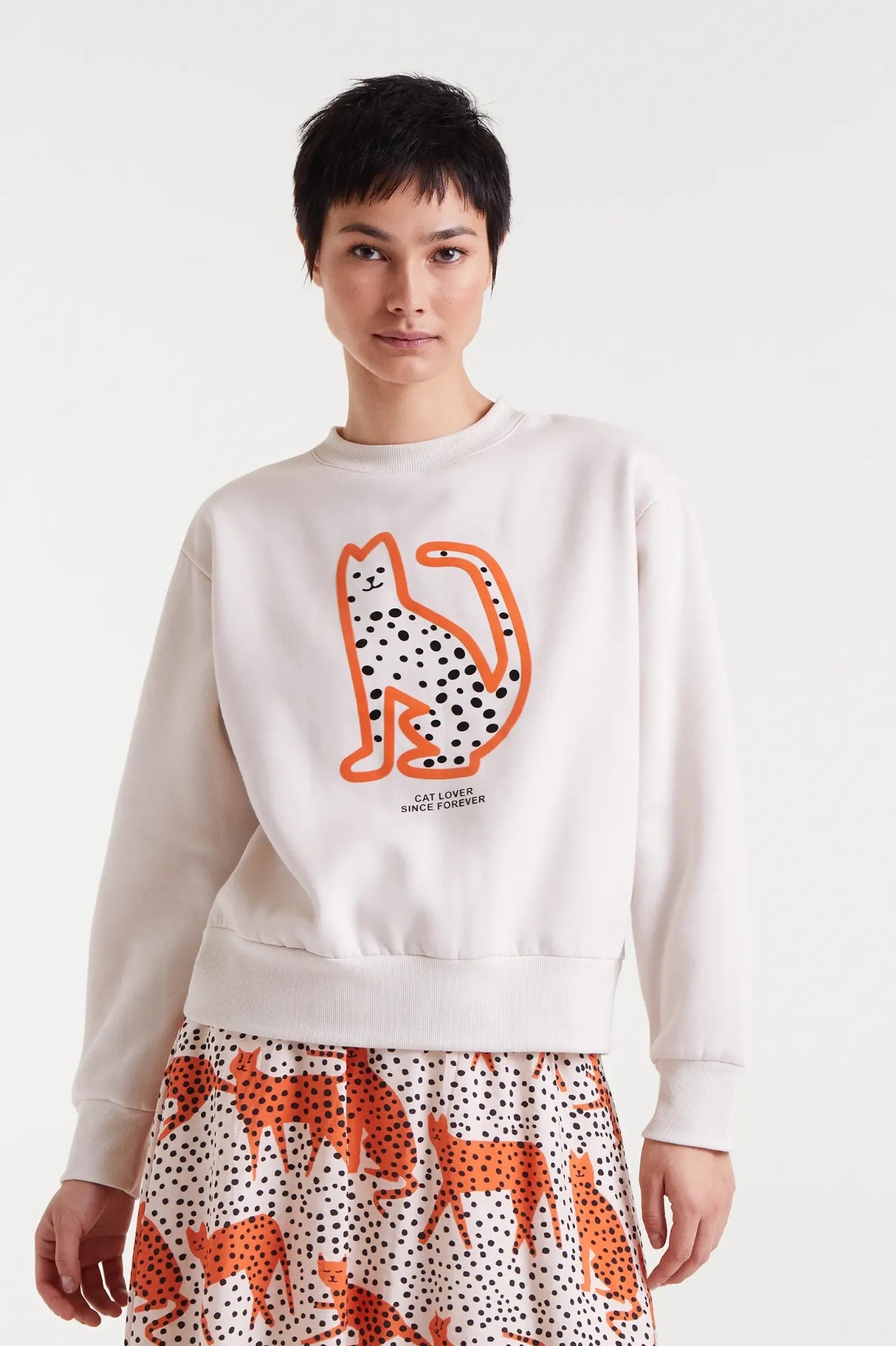 Compañia Fantastica Sudadera Mujer Gato Beige Who killed Bambi?