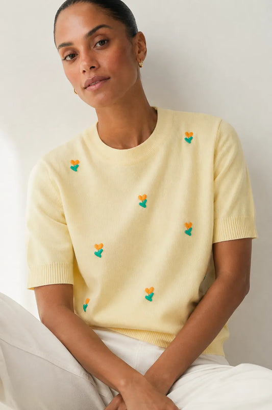 Compañia Fantastica Top Punto Flores Amarillo Who killed Bambi?