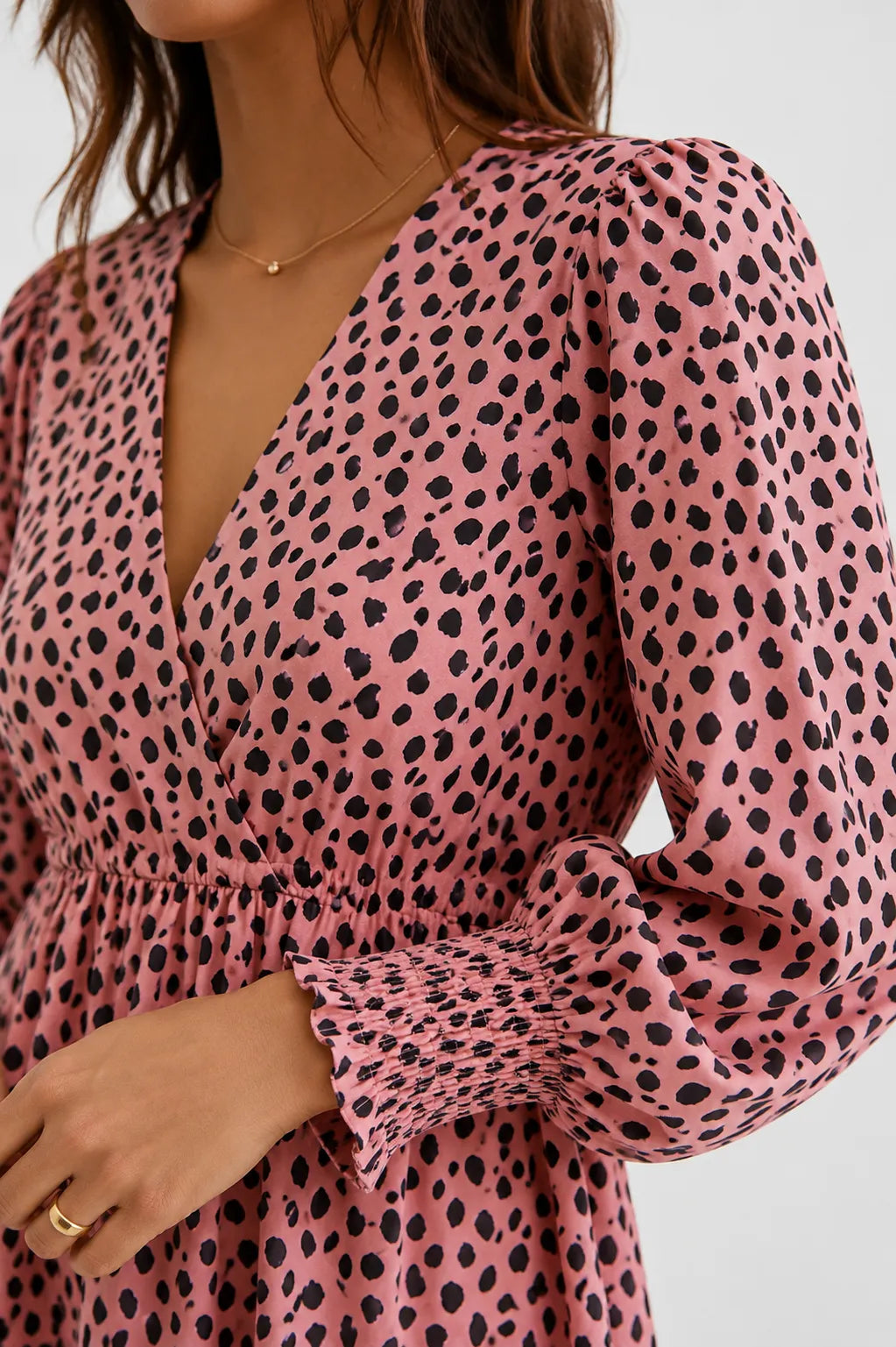 Compañia Fantastica Vestido Corto Cruzado Lunares Rosa Who killed Bambi?