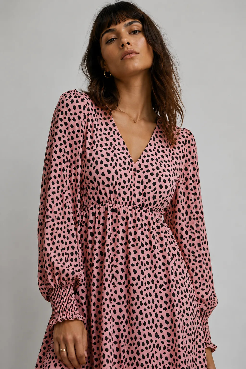 Compañia Fantastica Vestido Corto Cruzado Lunares Rosa Who killed Bambi?