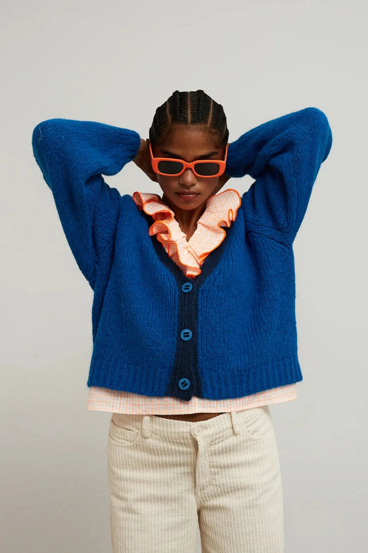 Dr Bloom Cardigan Mujer Cocoon Azul Who killed Bambi?