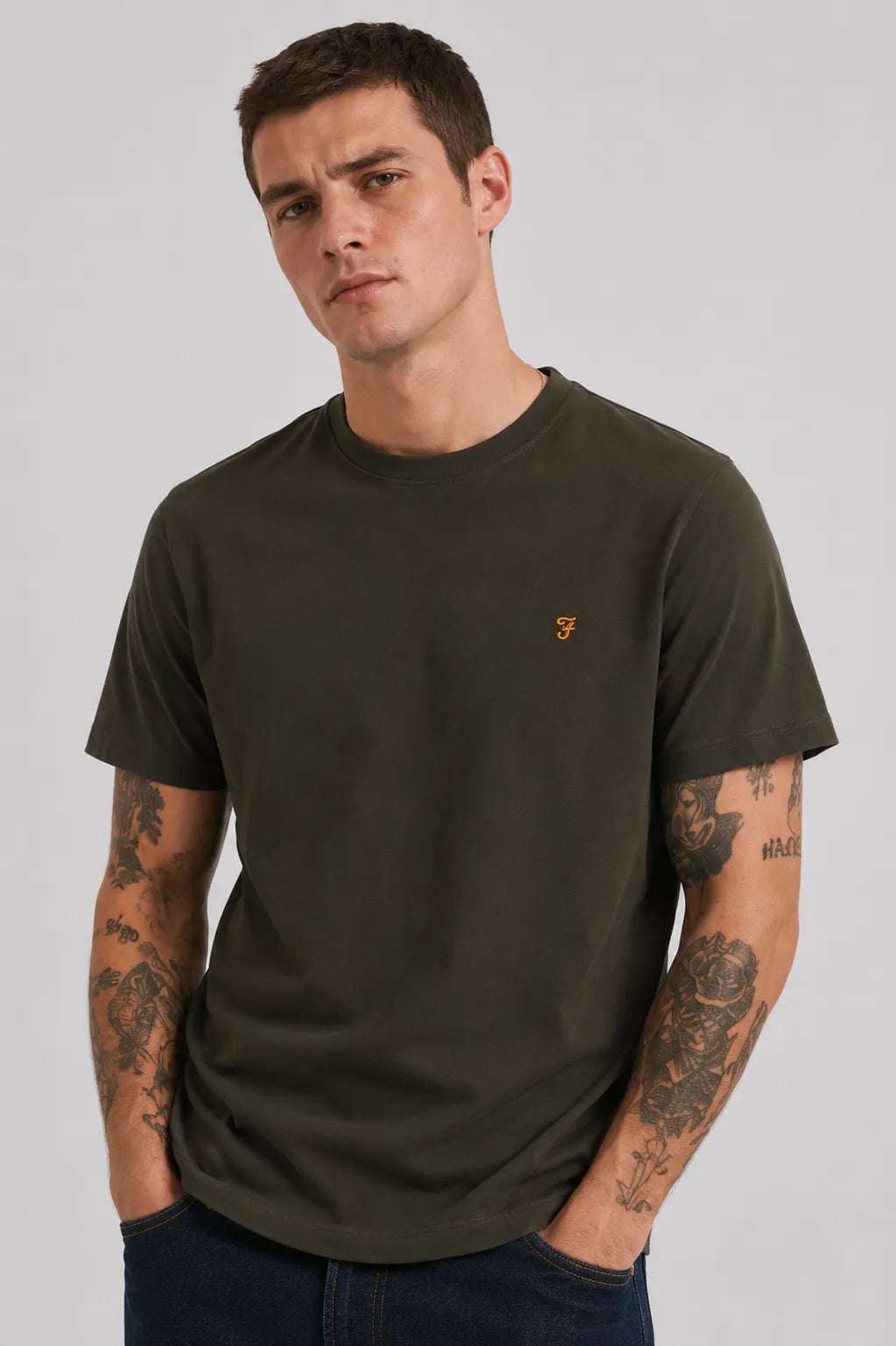 Farah Camiseta Hombre Básica Verde Who killed Bambi?