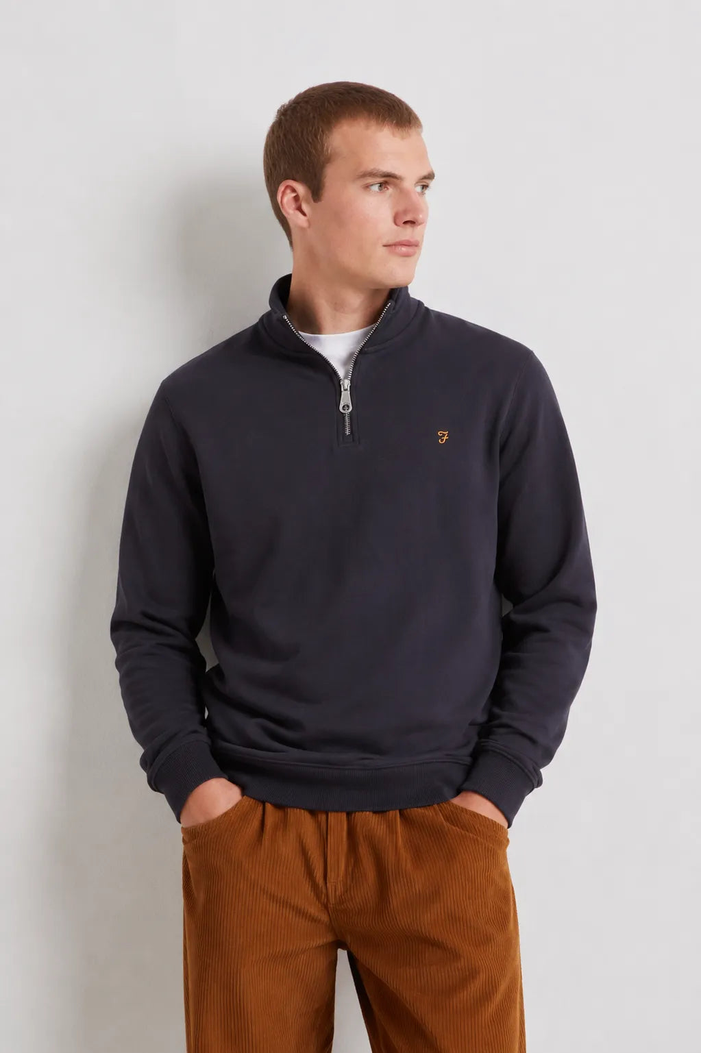 Farah Sudadera Hombre 1/4 Zip Azul Who killed Bambi?