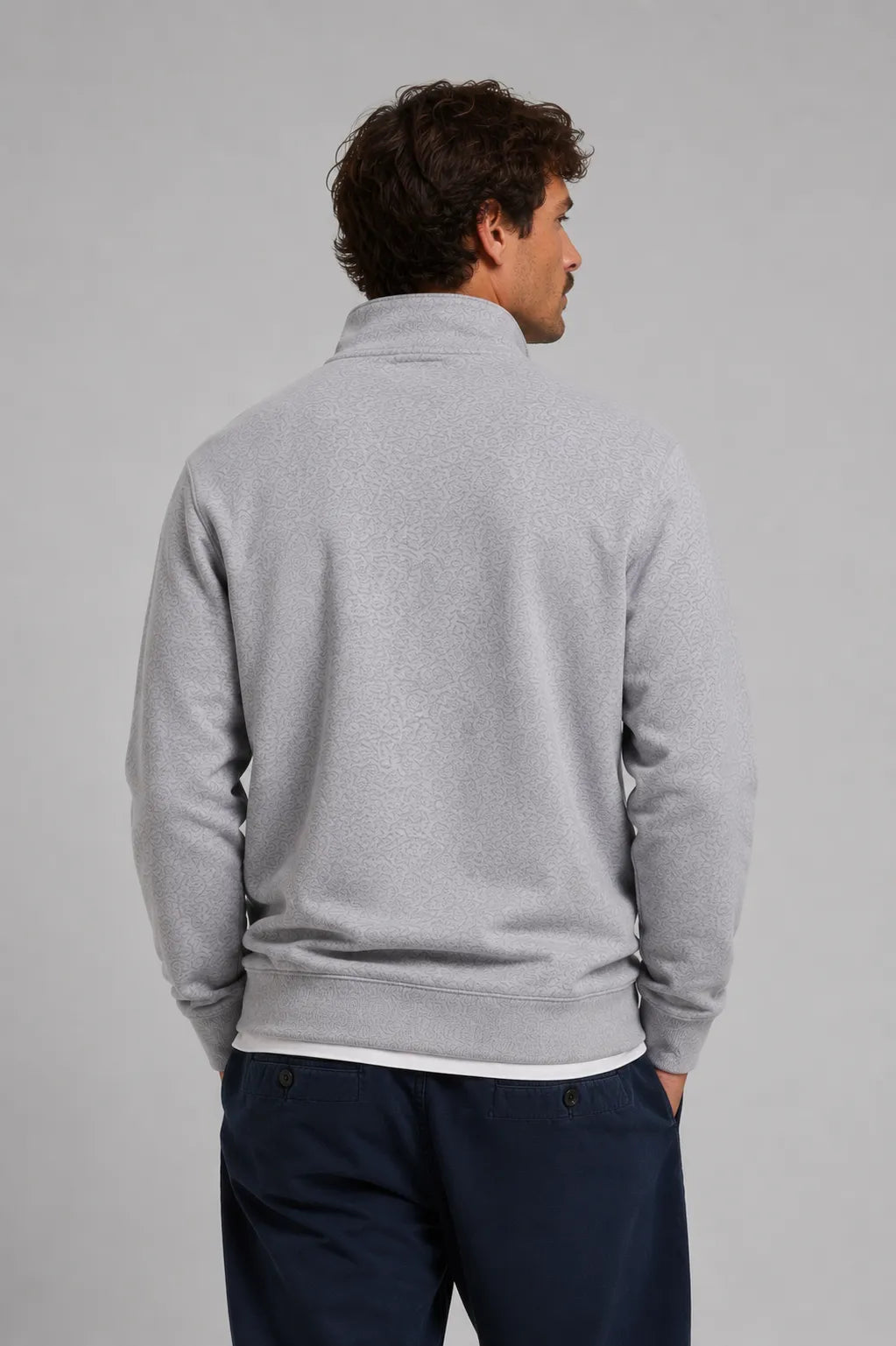 Farah Sudadera Hombre 1/4 Zip Gris Who killed Bambi?