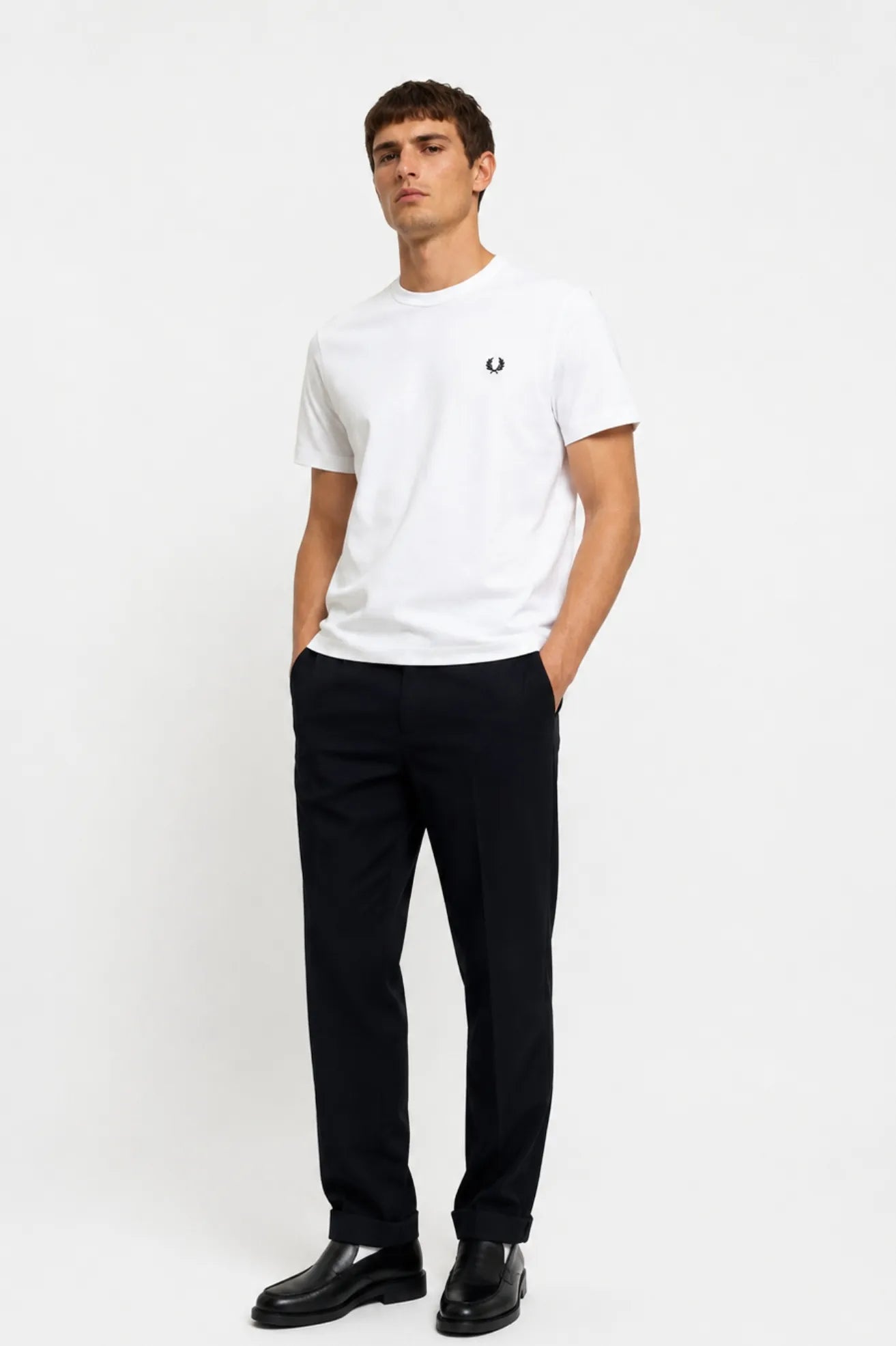 Fred Perry Camiseta Hombre Blanca Who killed Bambi?