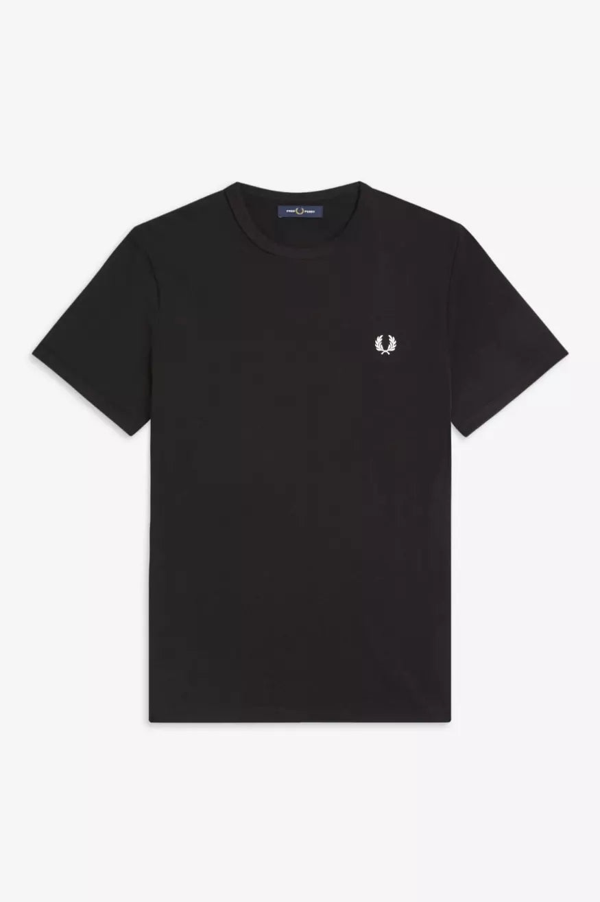 Fred Perry Camiseta Negra Hombre Who killed Bambi?
