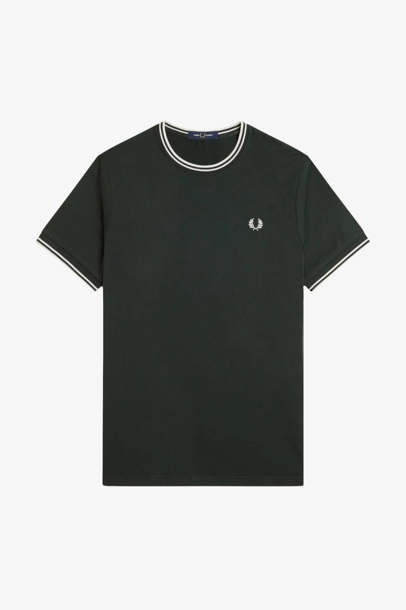 Fred Perry Camiseta Hombre Ribetes Verde T50 Who killed Bambi?
