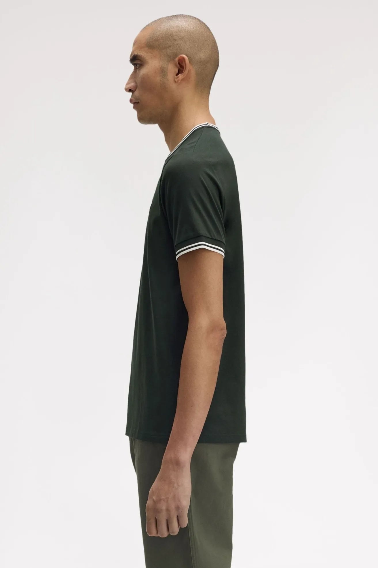 Fred Perry Camiseta Hombre Ribetes Verde T50 Who killed Bambi?