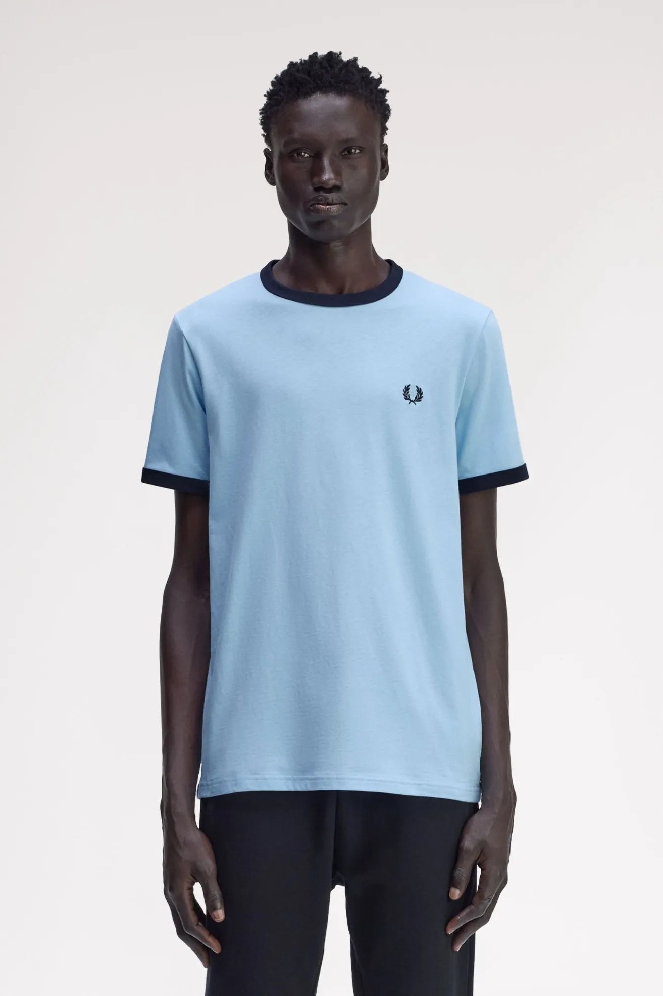Fred Perry Camiseta Hombre Ringer Azul Who killed Bambi?