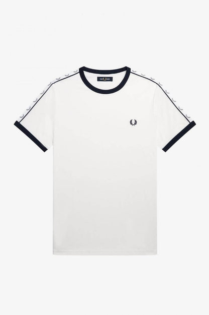 Fred Perry Camiseta Hombre Ringer Blanca Who Killed Bambi?