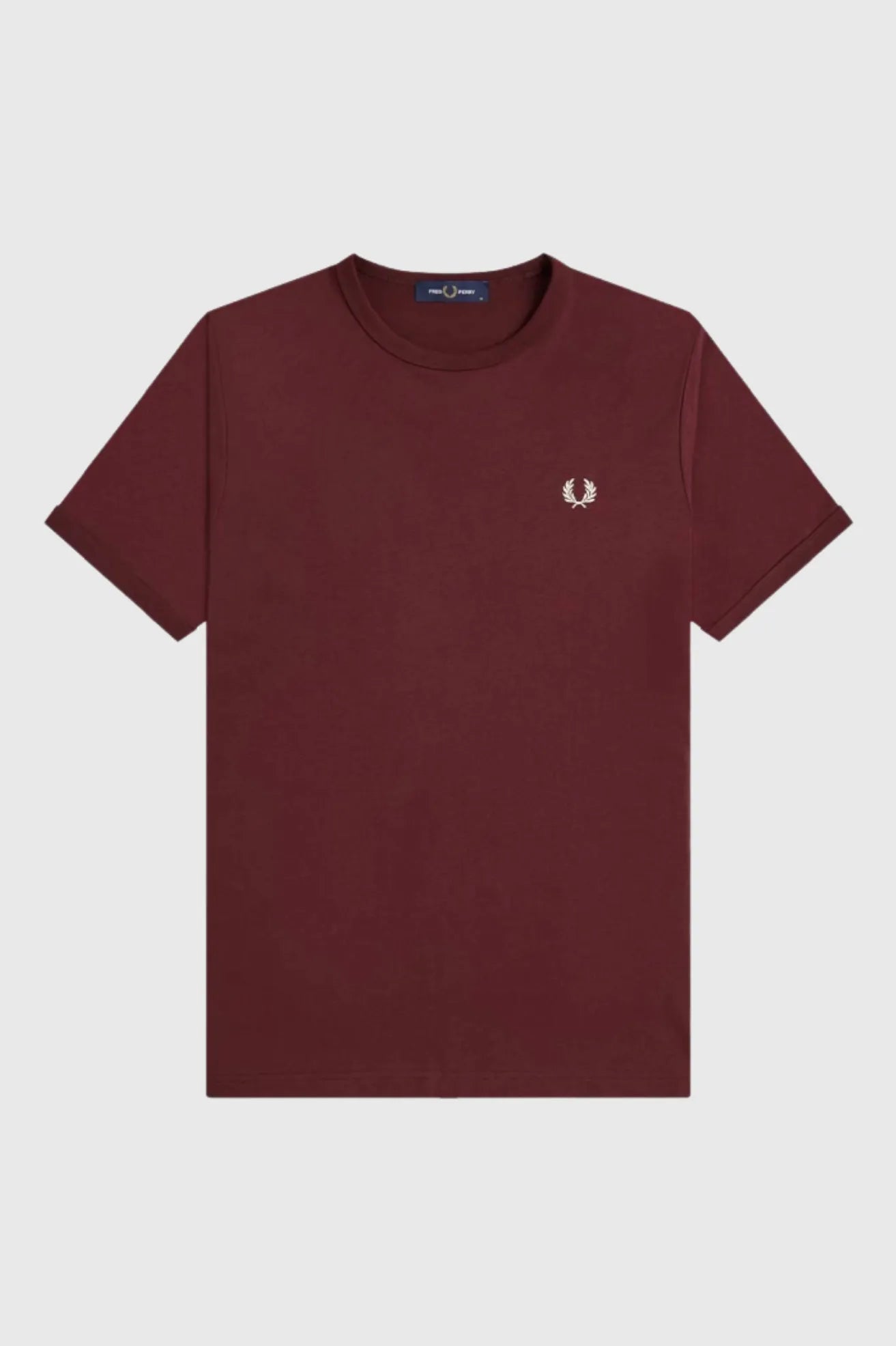 Fred Perry Camiseta Hombre Ringer M3519 Burdeos Who killed Bambi?