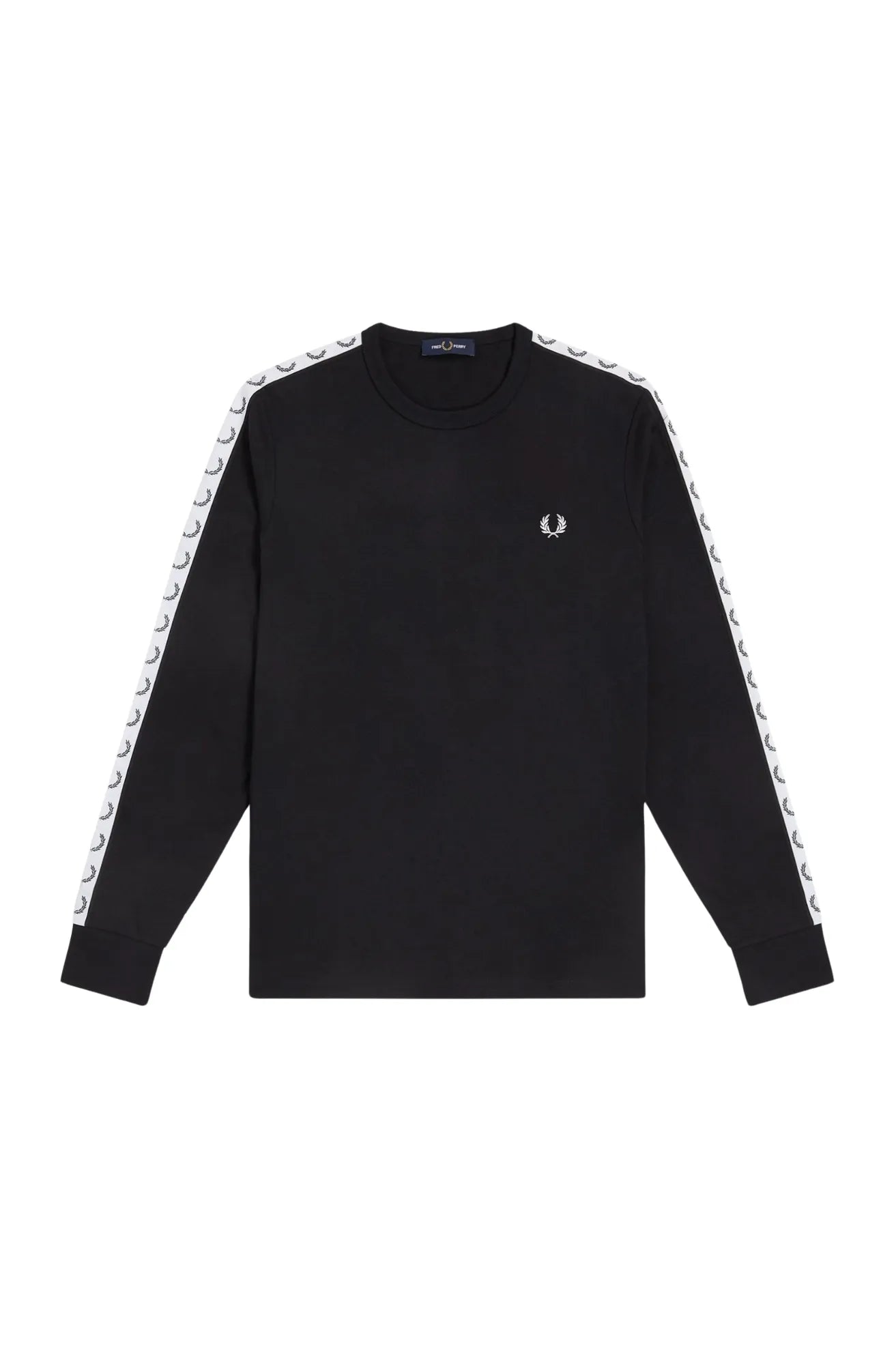 Fred Perry Camiseta de Manga Larga Ringer Negra Who killed Bambi?