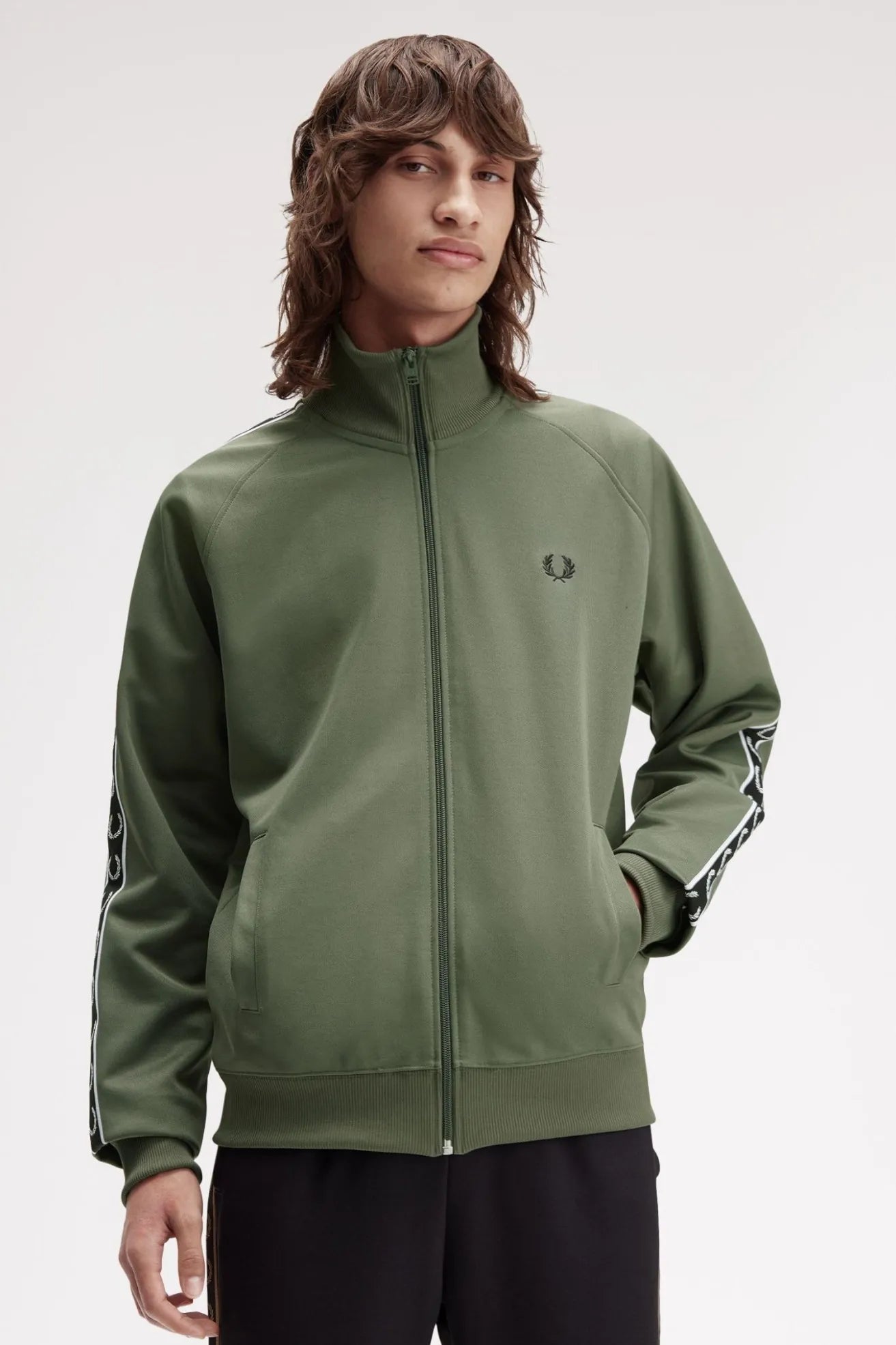 Fred Perry Chaqueta Hombre Chándal Cinta Verde Who killed Bambi?