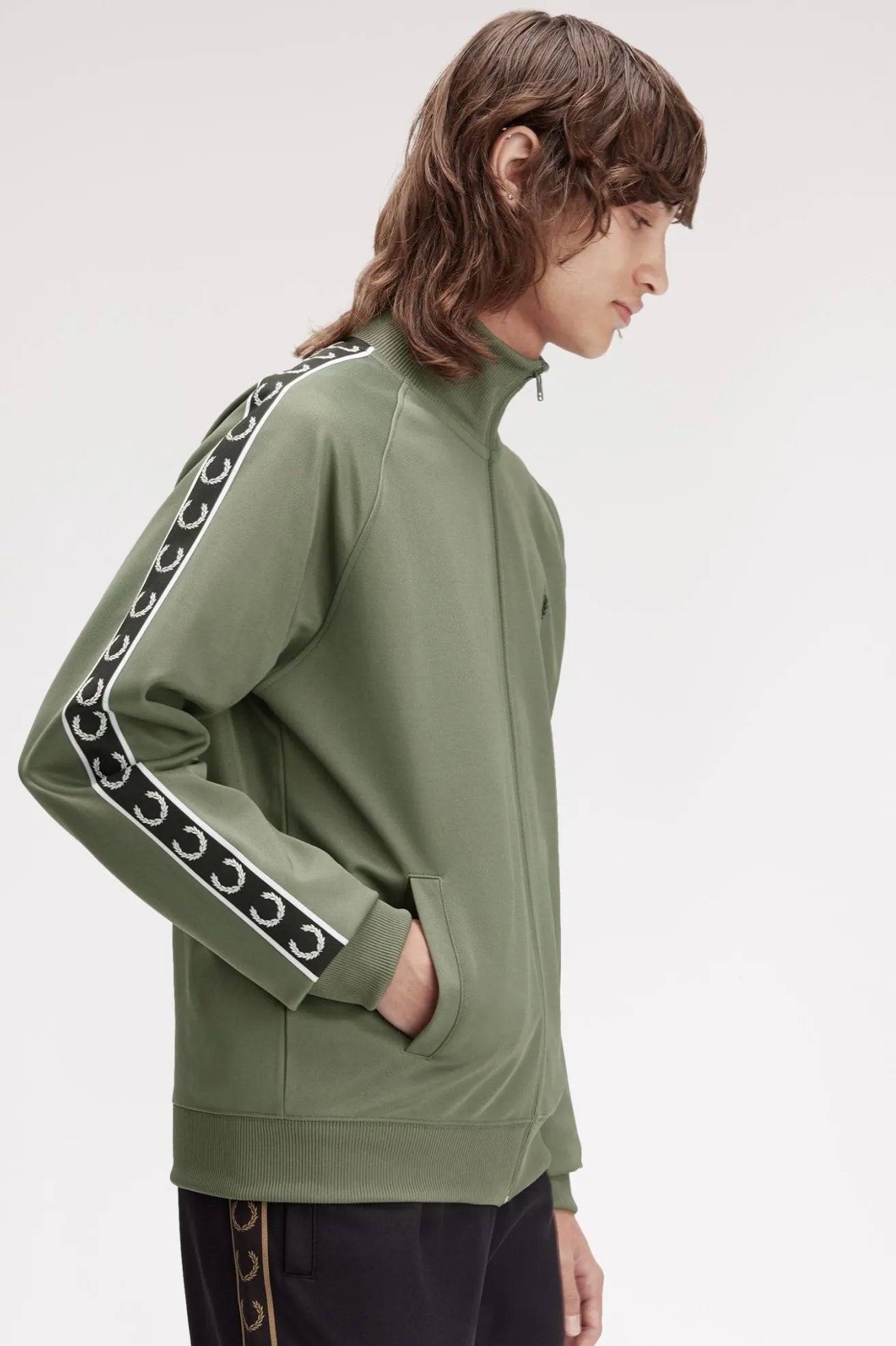 Fred Perry Chaqueta Hombre Chándal Cinta Verde Who killed Bambi?