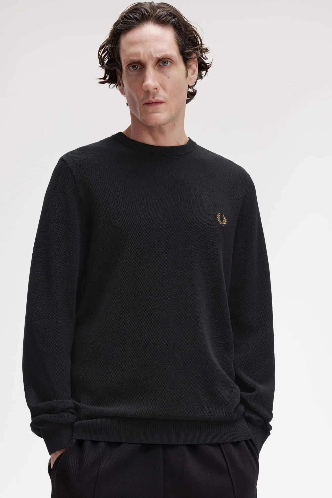 Fred Perry Jersey Hombre Negro Who killed Bambi?