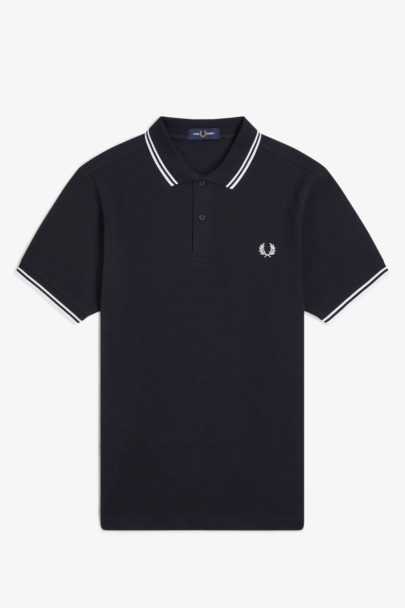 Fred Perry Polo Hombre M3600 Azul Ribetes Blancos Who killed Bambi?