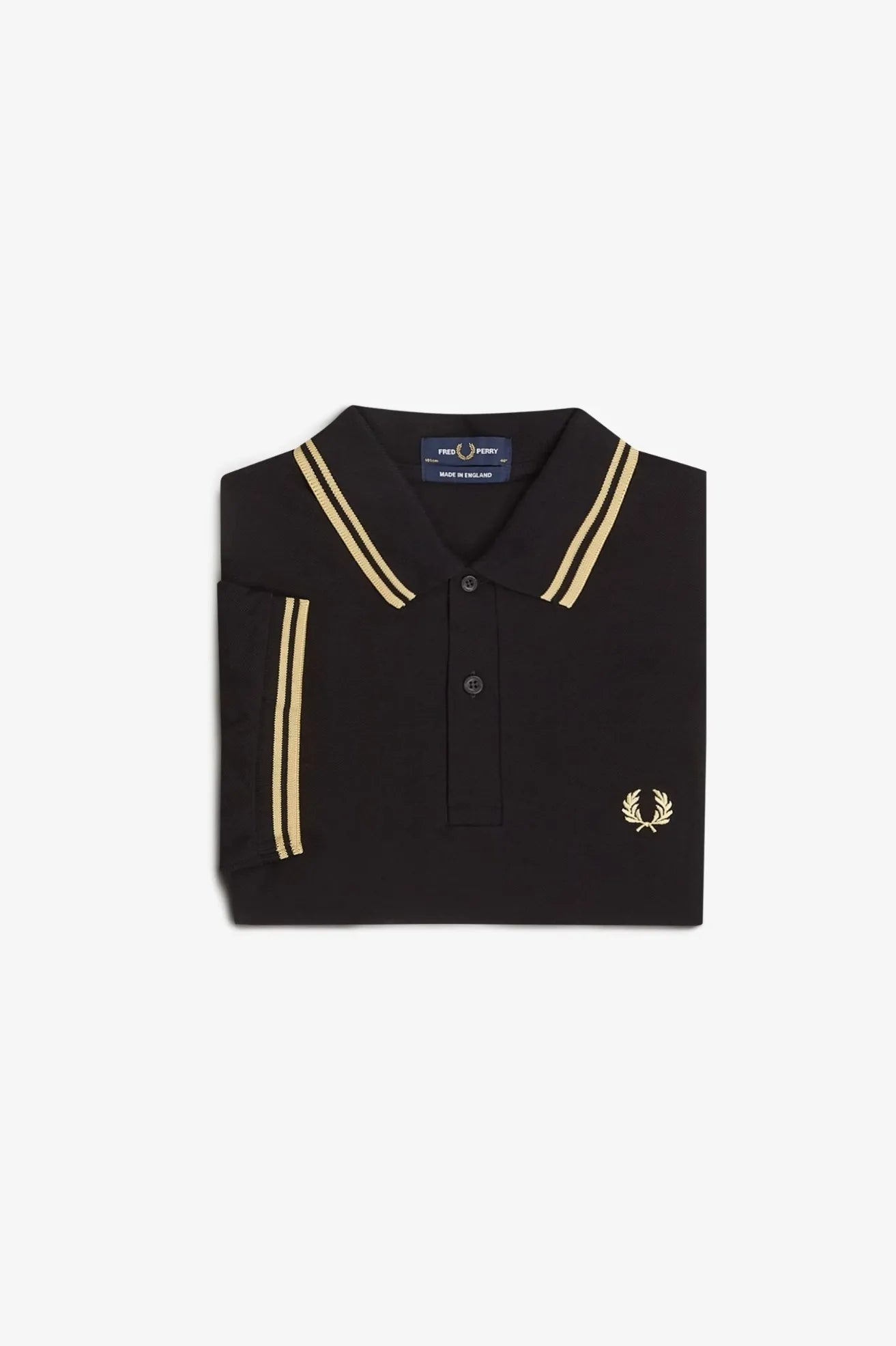 Fred Perry Polo Hombre Made In England M12 Negro Champagne Who killed Bambi?