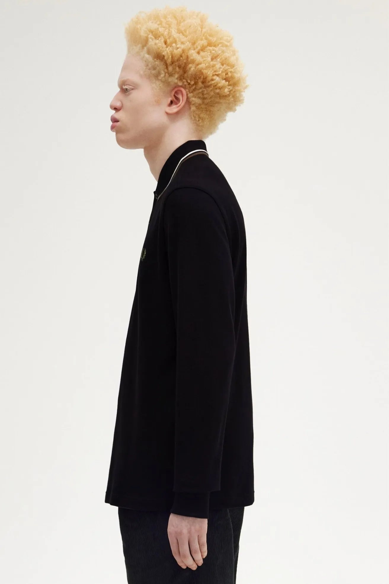 Fred Perry Polo Hombre Manga Larga M3636 Azul Negro W54 Who killed Bambi?