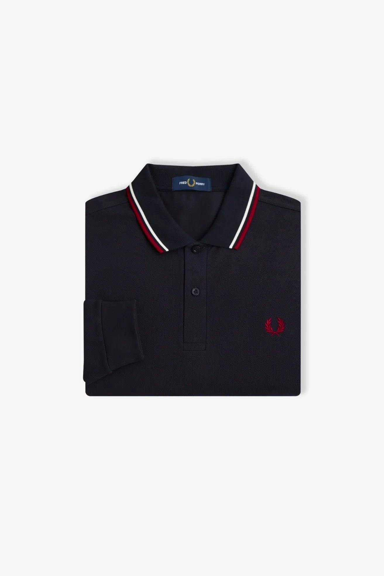 Fred Perry Polo Hombre Manga Larga M3636 Azul T55 Who killed Bambi?