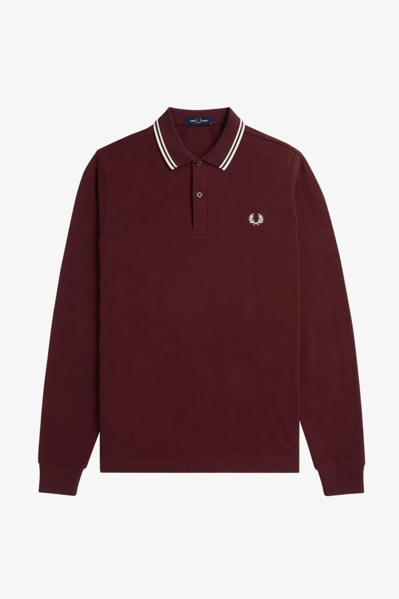 Fred Perry Polo Hombre Manga Larga M3636 Burdeos Who killed Bambi?