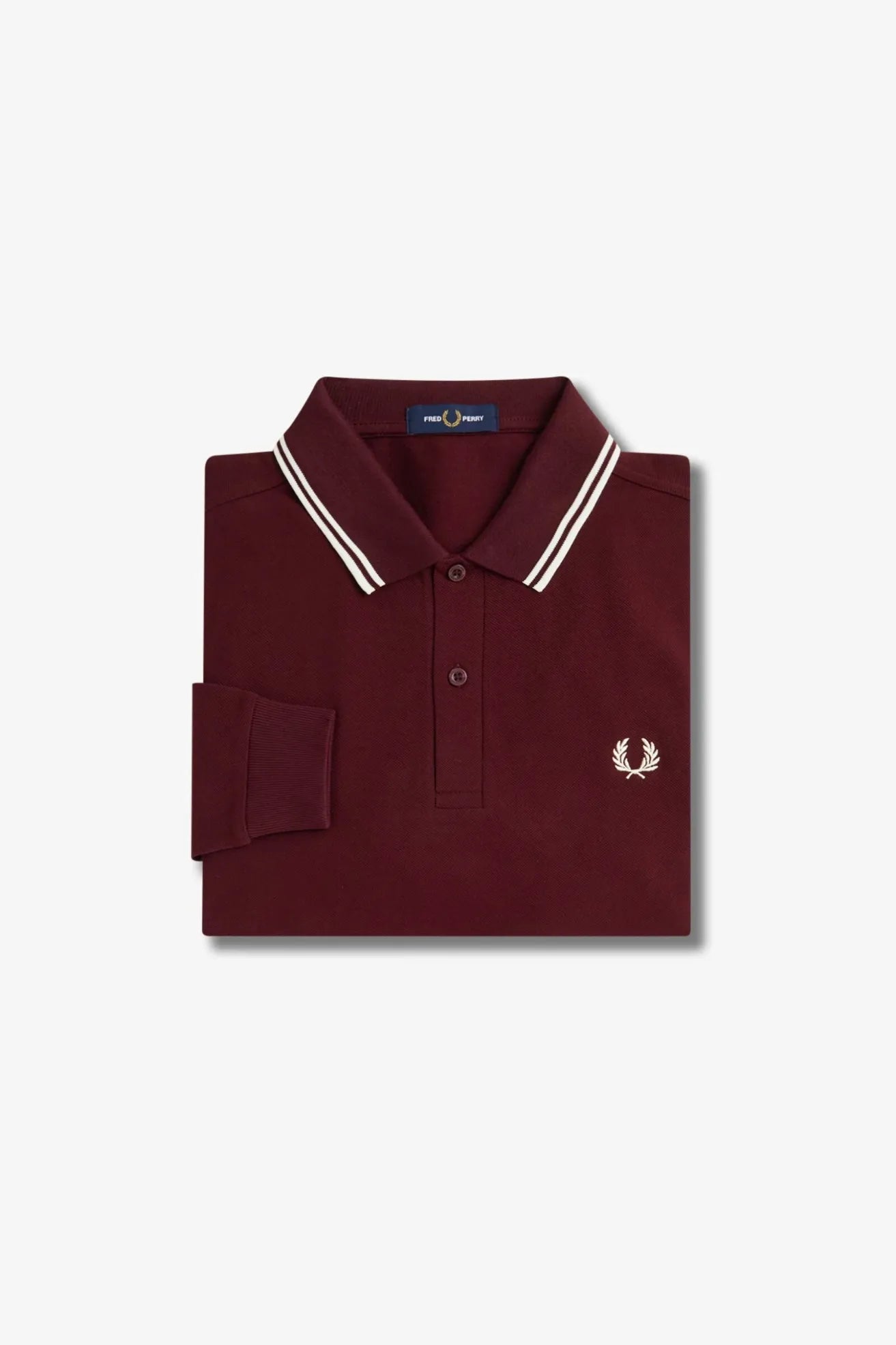 Fred Perry Polo Hombre Manga Larga M3636 Burdeos Who killed Bambi?