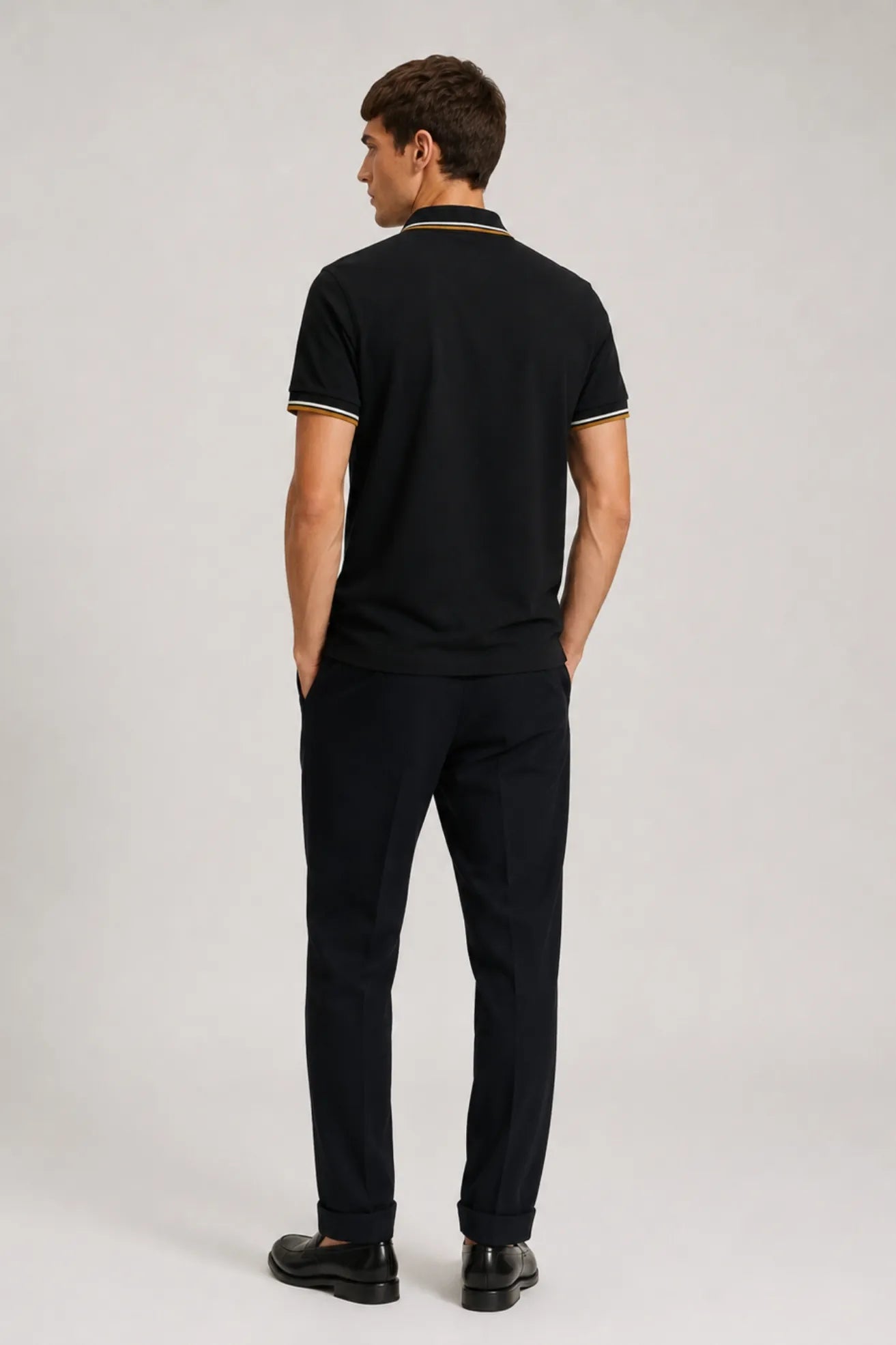 Fred Perry Polo M3600 Hombre Negro P69 Who killed Bambi?