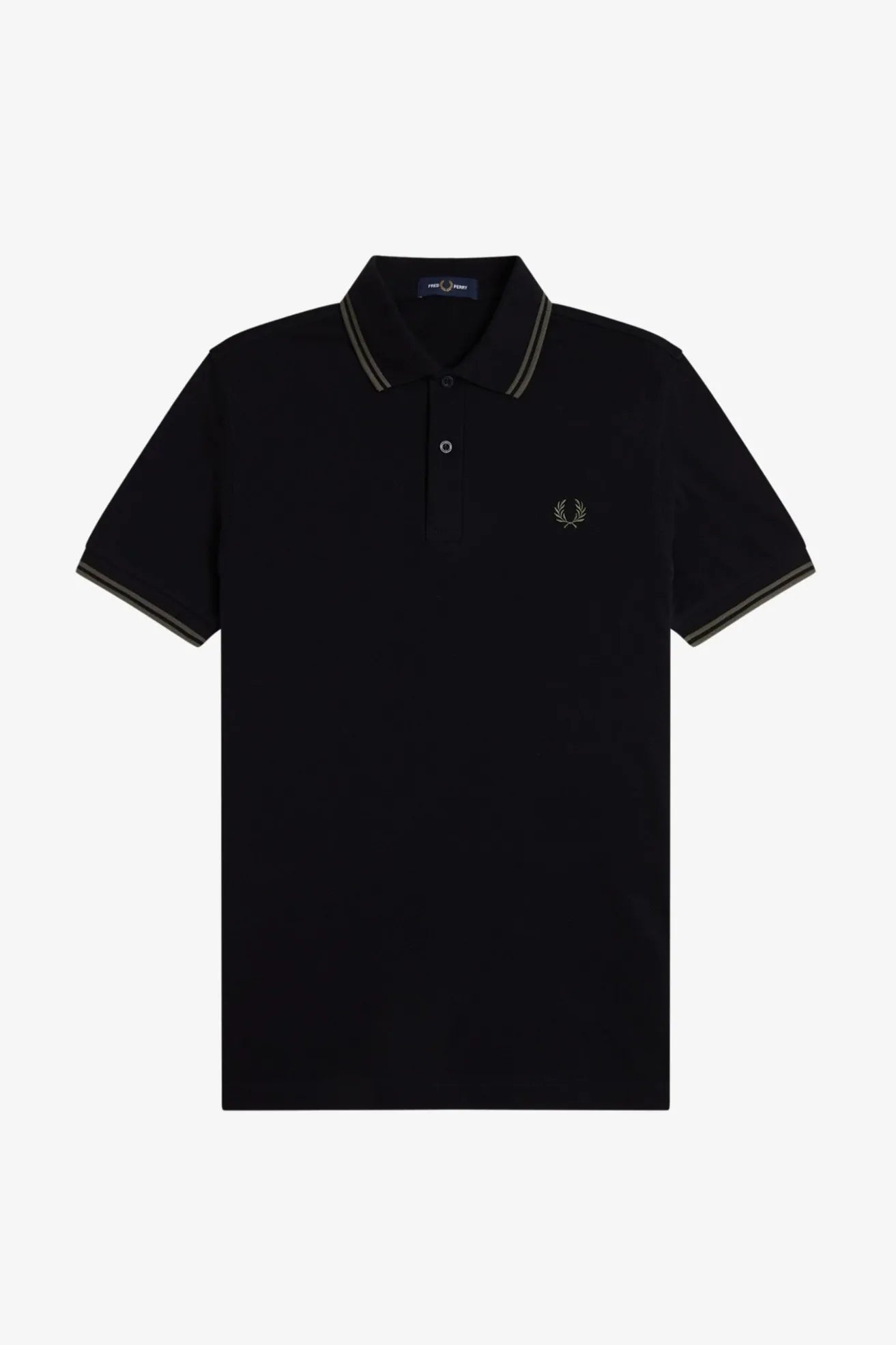 Fred Perry Polo M3600 Hombre Negro T44 Who killed Bambi?