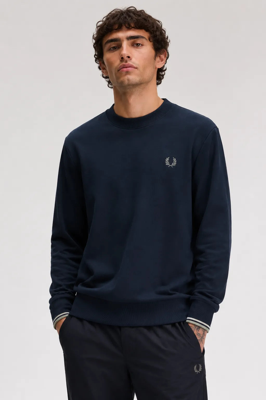 Fred Perry Sudadera Hombre Azul 72C Who killed Bambi?