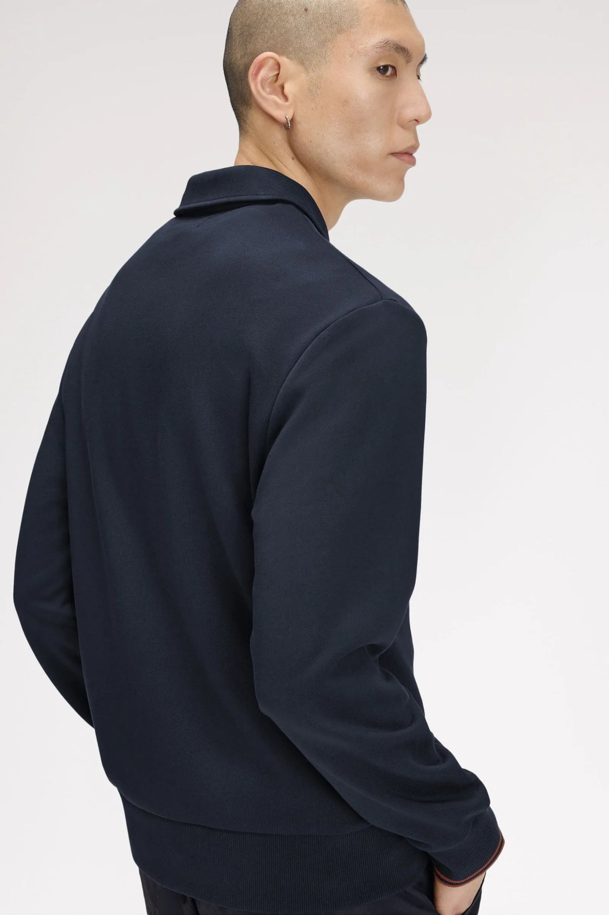 Fred Perry Sudadera Hombre Cuello Media Cremallera Azul 608 Who killed Bambi?